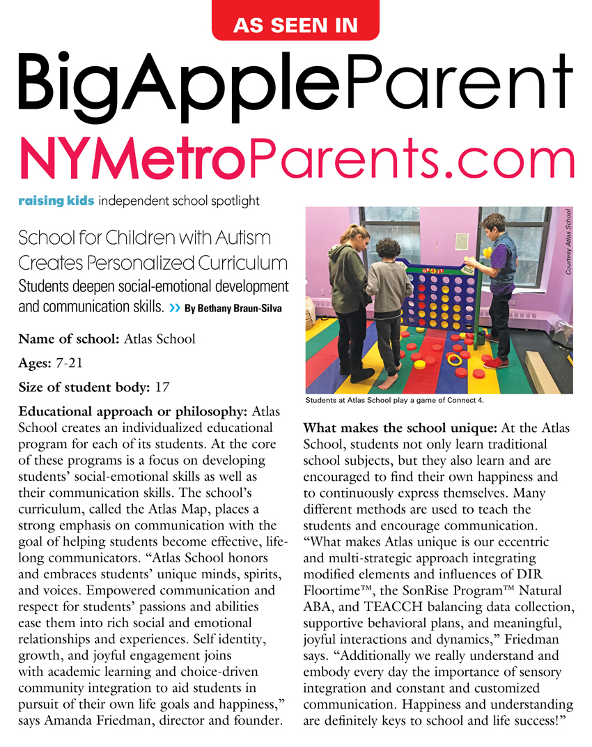 Atlas Article in Big Apple Parent Mag